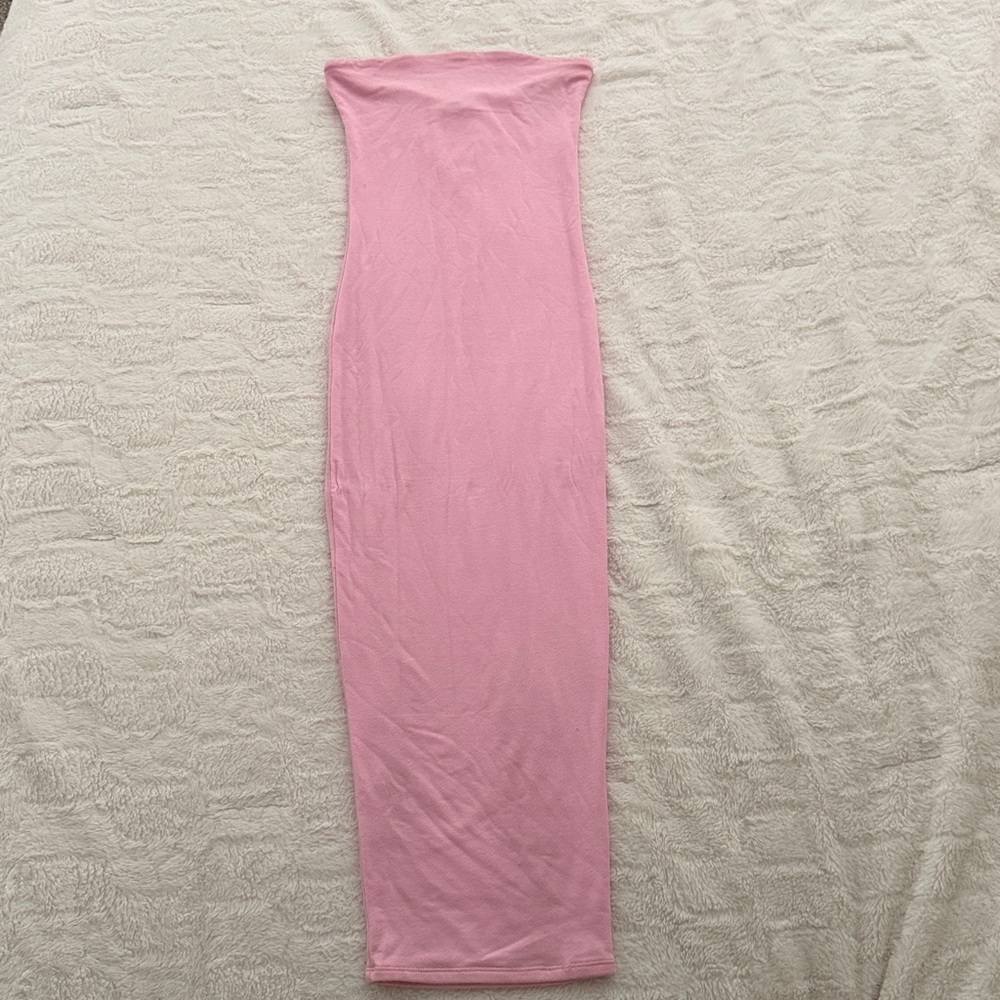 Naked Wardrobe Strapless Pink Dress Size Small